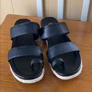 Franco Sarto black leather sandals